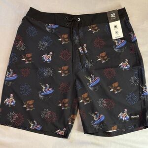 Hurley Weekender 20" Boardshorts Swimwear American July 4th-theme Men's Size 32